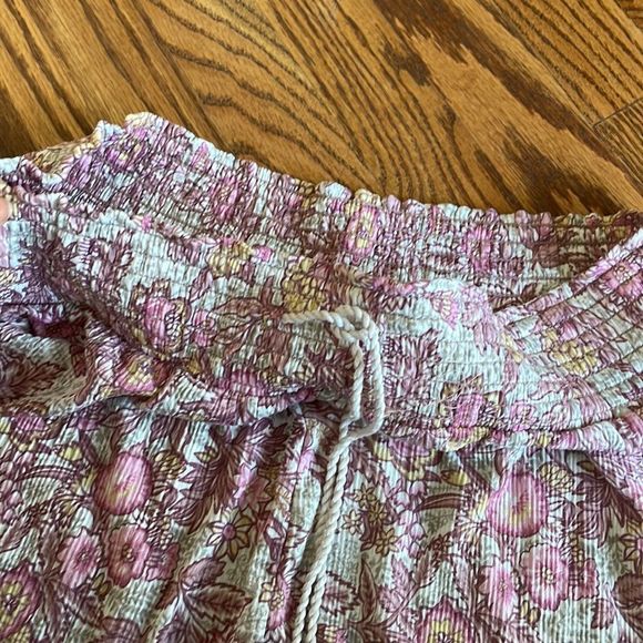 Pink & cream ruffle stretchy shorts super cute comfortable with tassels XL - Picture 5 of 7